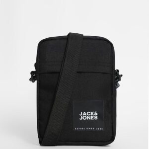 BLACK LOGO PRINT SMALL SLING BAG