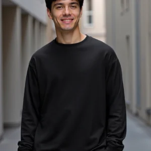 Men Black Tshirt Full Sleeves